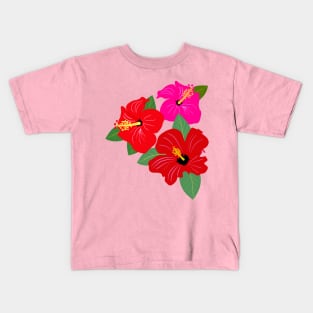 Hibiscus Flowers Kids T-Shirt